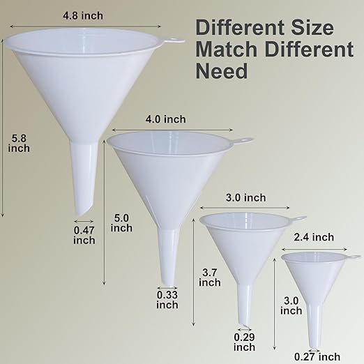 KongNai 4 Pieces Plastic Funnel Set - Image 2