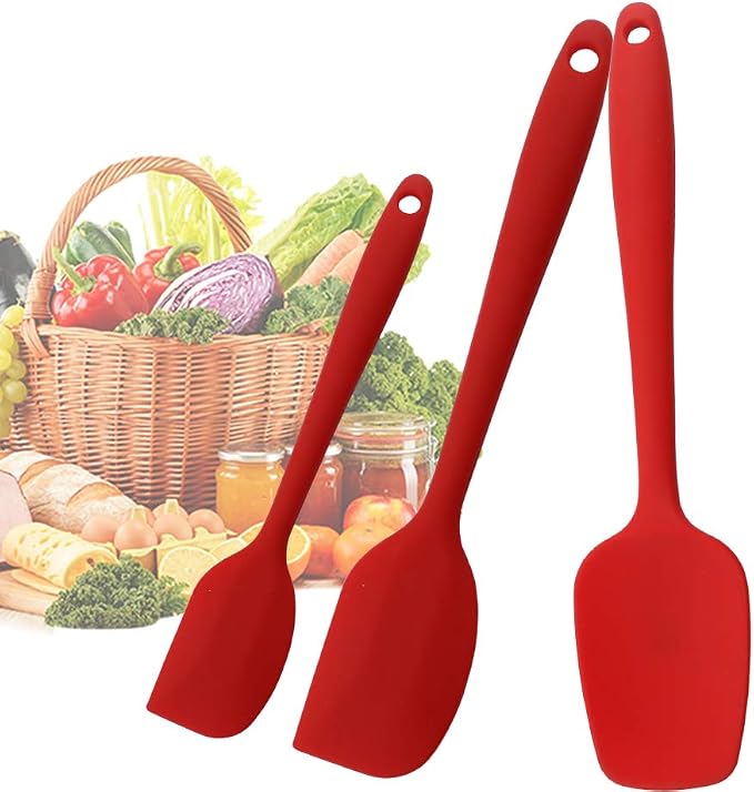 Silicone Spatulas Set, Rubber Spoon Spatula Heat Resistant Spoonula One Piece - Image 5