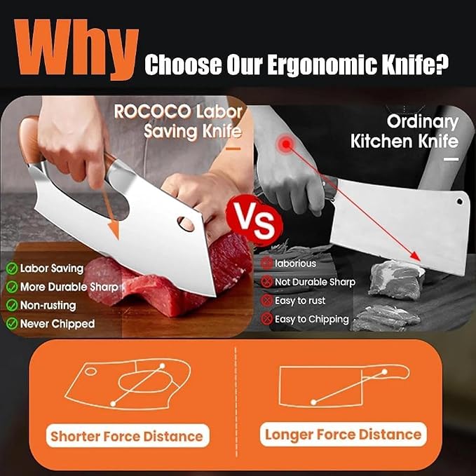 ROCOCO Easy Handle Meat Cleaver - Image 3