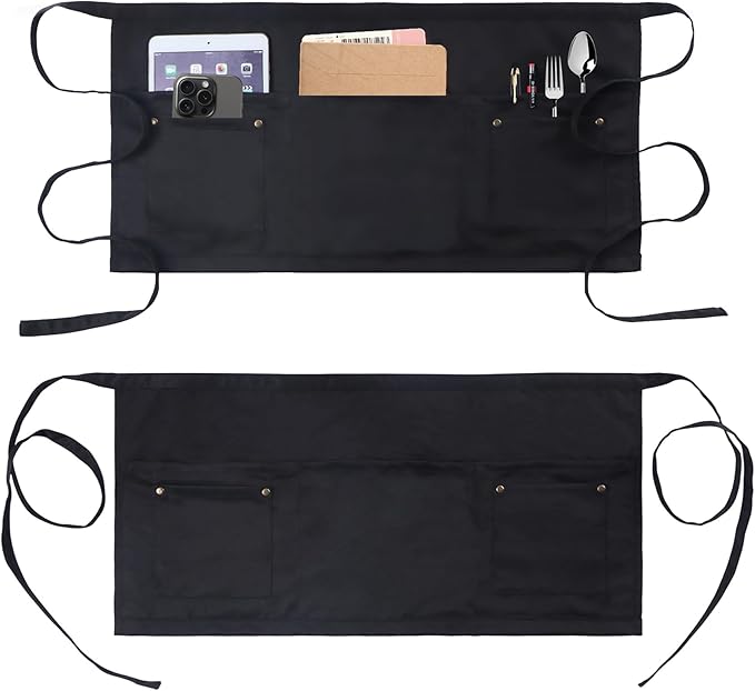 Server Apron with 5 Pockets by MIKIWELL