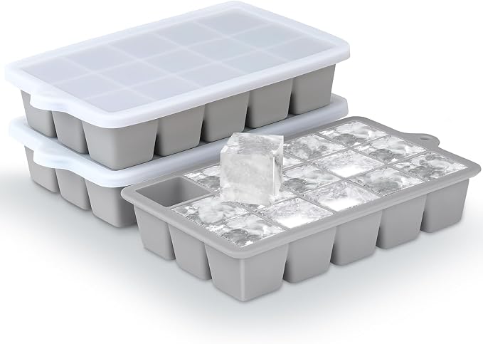 Silicone Ice Cube Trays 3Packs, Easy Release Ice Cube Molds by Unknown
