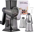 Rotary Cheese Grater with Handle Kitchen Shredder Slicer Grater Slicer Ice by Ziweaye