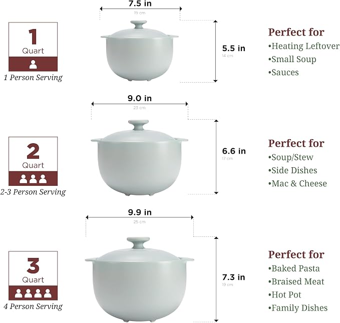 Minh Long 3.17 qt Porcelain Clay Pot - Image 6