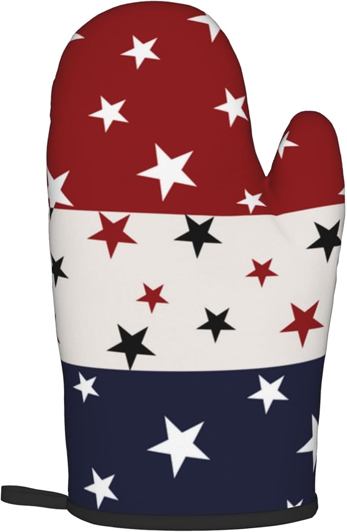 Red White and Blue Oven Mitts and Pot Holders Sets Patriotic American Flag - Image 8