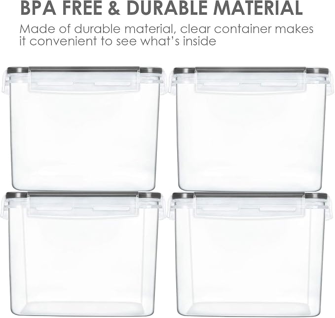 Vtopmart Food Storage Containers 3.3 quart / 3.6L, 4 Pieces BPA Free Plastic - Image 6
