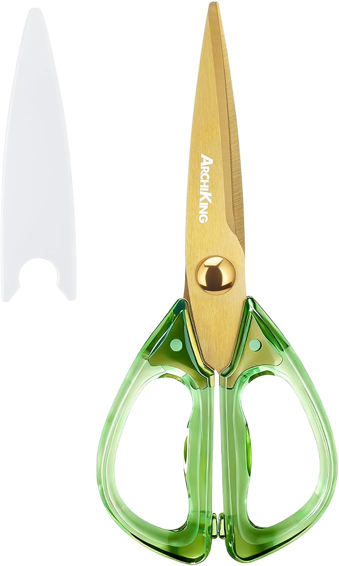 8.0inch Kitchen Shears, Sharp Stainless Steel Meat & Poultry Scissors, by ARCHIKING