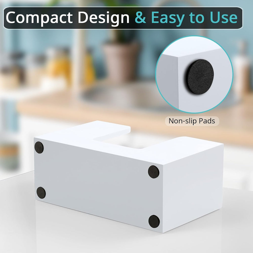 Paper Towel Dispenser Countertop, Wooden Bathroom Paper Towel Holder