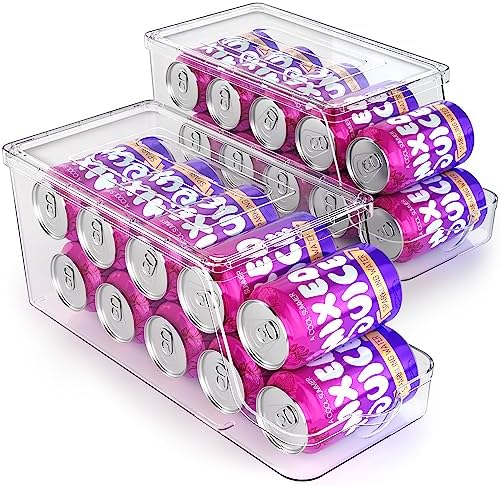 4 Pack Clear Storage Bins with Lids, Stackable