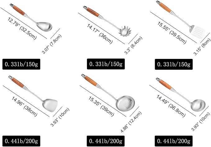 Stainless Steel Kitchen Utensils Set - Image 6