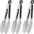 HINMAY Small Stainless Steel Serving Tongs 7-Inch Mini Food Tongs by HINMAY