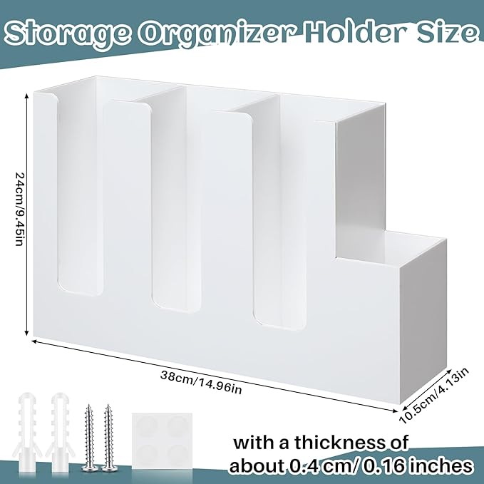 Cunhill 4 Compartments Acrylic Coffee Cup and Lid Storage Organizer Holder - Image 2
