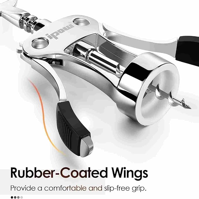 IPOW Wine Opener, Zinc Alloy Wine Bottle Opener, Wing Corkscrew Heavy Duty - Image 5