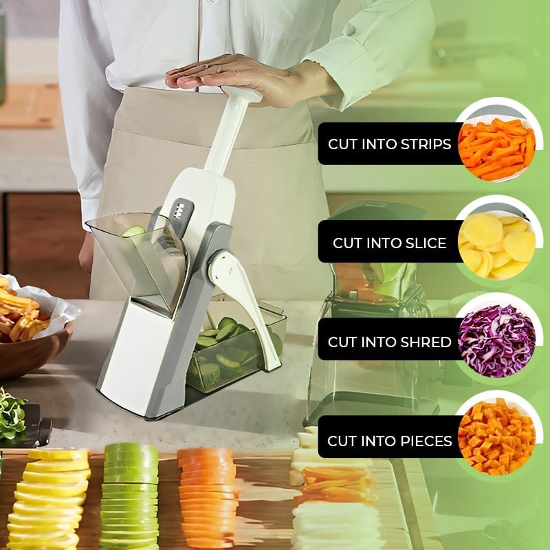 Saker 5-in-1 Adjustable Vegetable Slicer, 0.1-8mm