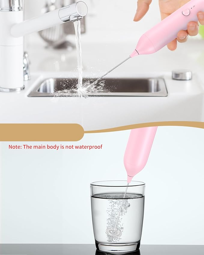 CIRCLE JOY Milk Frother Handheld Rechargeable Milk Foamer Electric Mini Drink - Image 7