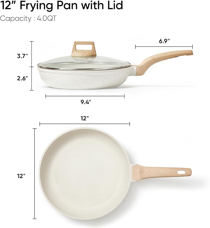 CAROTE 12 Inch Non Stick Frying Pan - Image 2