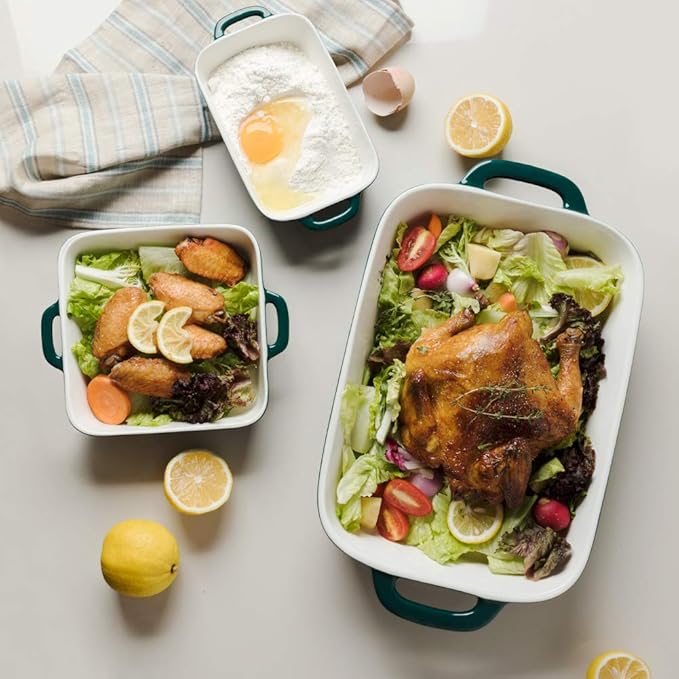 Sweejar Ceramic Bakeware Set, Rectangular Baking Dish - Image 5