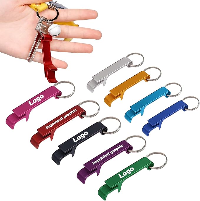 50 Pcs Bottle Openers, Soda Beverage Beer Bottle Opener Keychain, Small and - Image 4