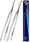 JETKONG 2 Pcs 18 Inch Stainless Steel Grill Tongs Heavy Duty Giant Tweezer Tongs by JETKONG