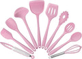 Silicone Cooking Utensils Set of 10, Leonyo Black Kitchen Utensils Set by Leonyo