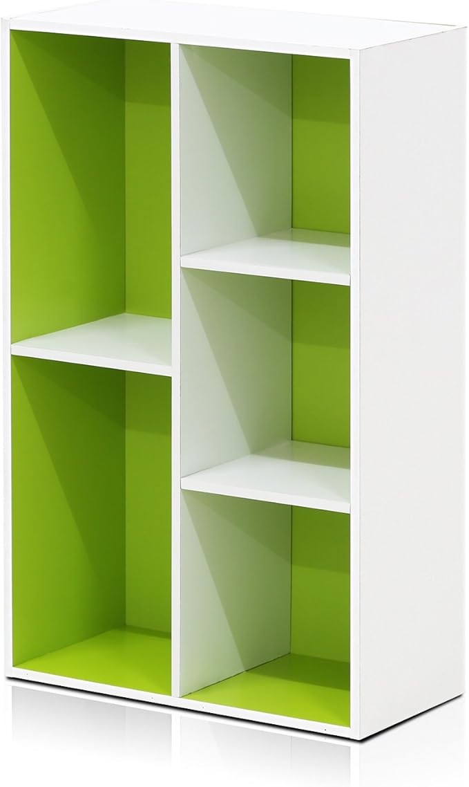 Furinno LUDER Book Shelf, 5-Cube Bookshelf, Reversible Bookcase, 9.4 x 19.5 x - Image 9