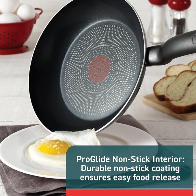 T-fal Initiatives Nonstick Cookware Set 6 Piece Oven Safe 350F Cookware - Image 2