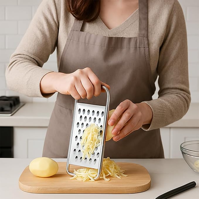 2 Pack Cheese Grater Handheld, Flat Coarse Stainless Steel Food Graters - Image 4