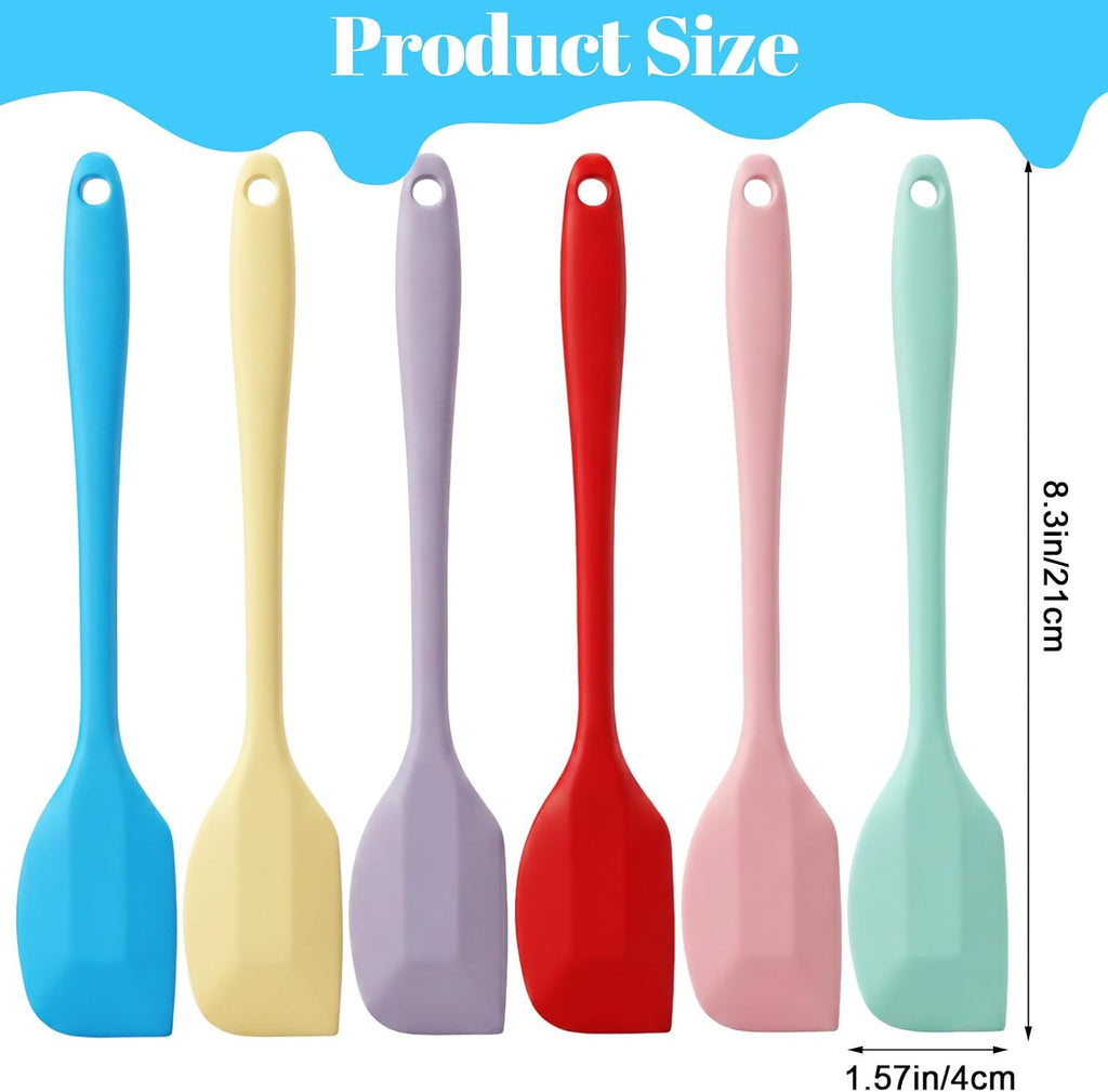 30 Pieces Mini Silicone Spatulas, 8.3 Inch Small Rubber Spatula Set