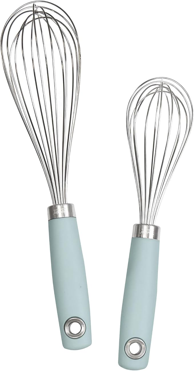 Tovolo Wire Whisk Set of 2 for Baking Cooking Mixing Whisking, 10” & 12” Inch by Tovolo