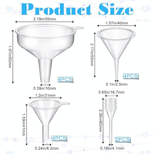 14 Pack Small Funnel Kit 3 Sizes - Image 2