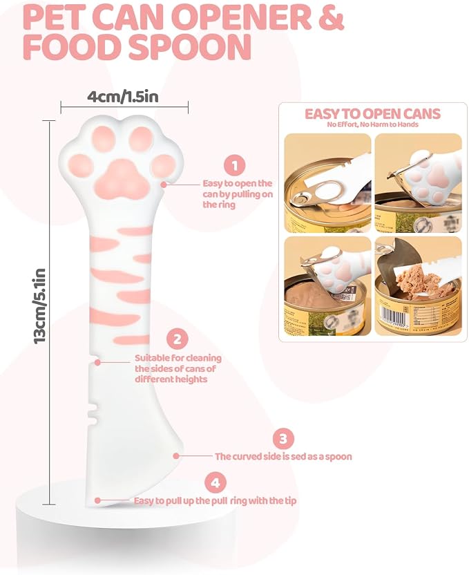 5 PCS Cat Food Can Covers Lids Set, Silicone Pet Food Can Lids - Image 3