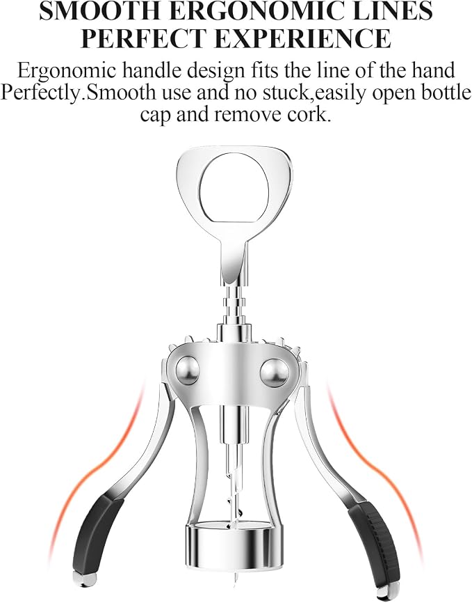 Wine Opener with Stopper, Cutter - Image 8