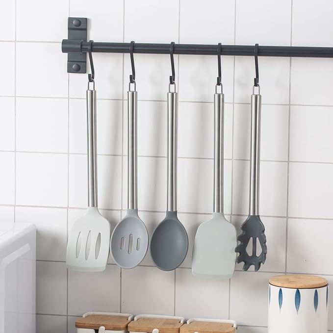 COOK WITH COLOR Silicone Cooking Utensils, Kitchen Utensil Set, Cooking Utensils - Image 7