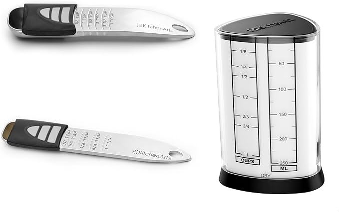 KitchenArt Pro Adjustable Measuring Set, Includes Adjustable Tablespoon by KitchenArt