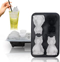 3D Cat Ice Cube Mold, Slow-Melting & BPA-Free Silicone Cat Shapes Ice Cube Tray by Daarcin