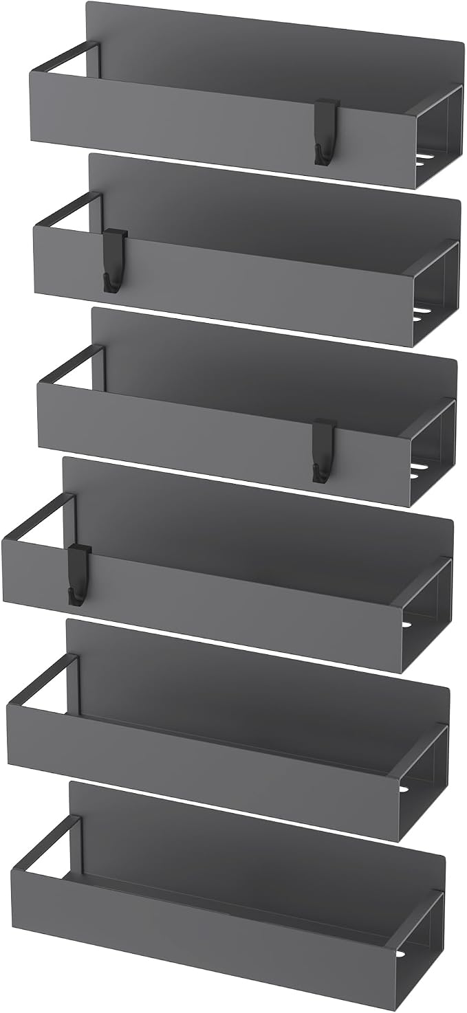 HuggieGems 6 Pack Magnetic Spice Storage Rack Organizer - Image 6
