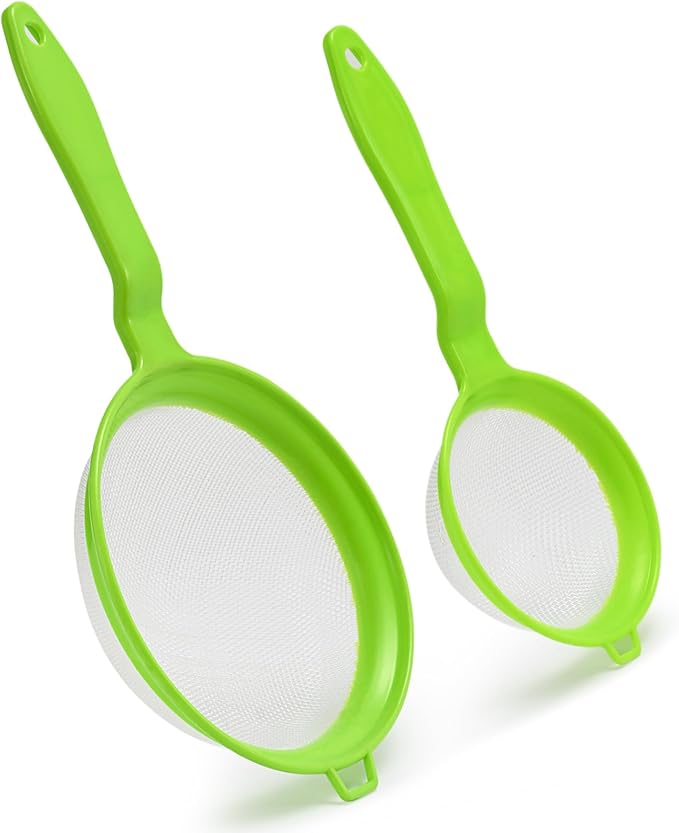 Luckyiren Kefir Strainer Set, 2-Size Plastic Non-Metal Sieve by Luckyiren