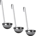 Super Sturdy, Ergonomic 8 Oz. Soup Ladle 3 Pk. Stainless Steel Ladles by FoodRestaurantSupplies