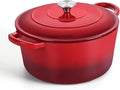 TeamFar Enameled Cast Iron Dutch Oven, 6 Quart Pot by TeamFar