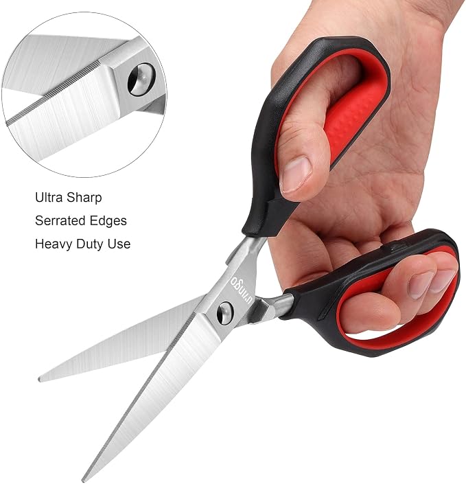 LIVINGO Kitchen Shears Heavy Duty: Cooking Scissors Dishwasher Safe Come Apart - Image 4