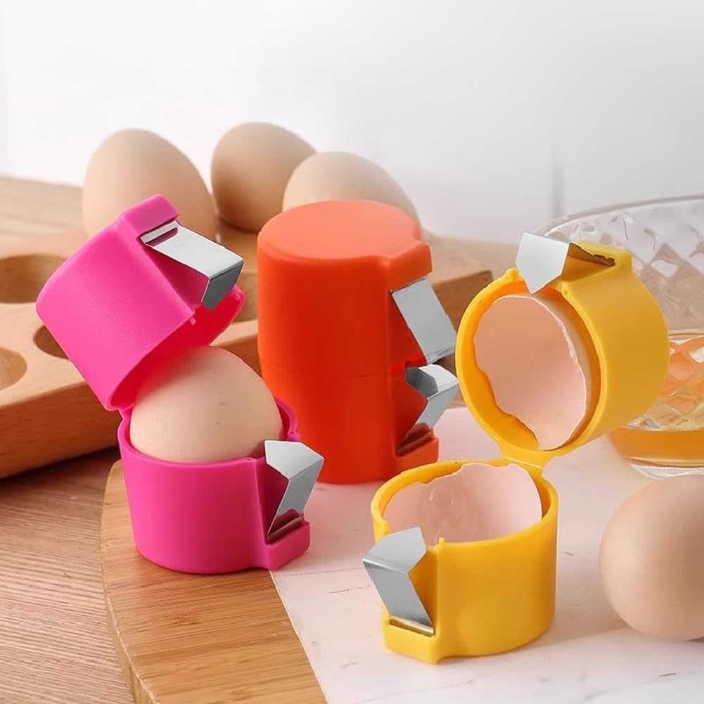3pcs Egg Shell Opener for Hard Boiled Eggs Stainless Steel Egg Peeler