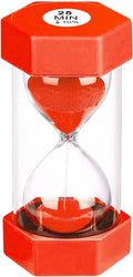 25 Minute Hourglass Sand Timer, Plastic Sandglass Watch Timer, Unbreakable Red by YLTIMER