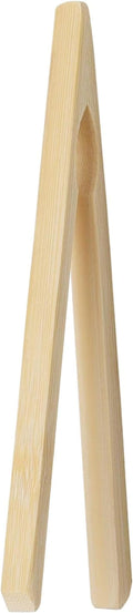 HIC Kitchen Toast Tongs, Natural Bamboo, 6.5-Inches by HIC