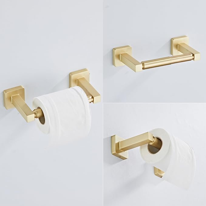Brusehd Light Gold Bathroom Hardware Set 4 Pieces, Bathroom Accessories Set - Image 4