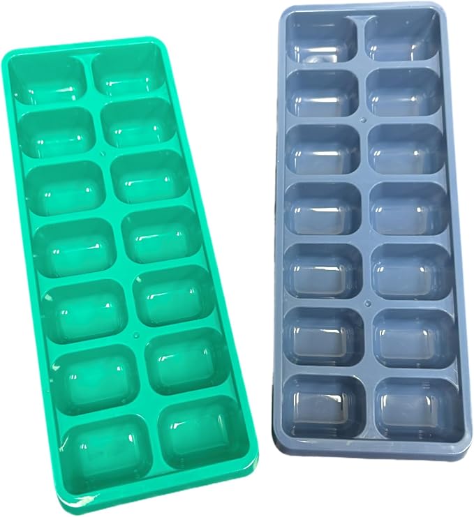 Reusable Flexible Easy Release White Ice Cube Tray, Durable Plastic Stackable - Image 4