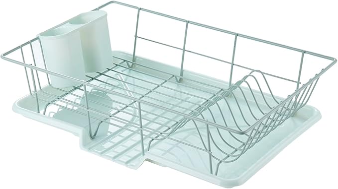 Sweet Home Collection Space-Saving 3-Piece Dish Drainer Rack Set: Efficient by SweetHomeCollection