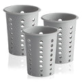 OCS Parts Perforated Utensil Drying Cups | Gray | Set of 3 | Plastic Flatware by OCSParts