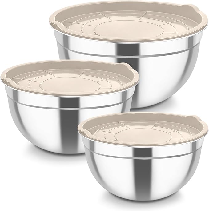 TeamFar Mixing Bowls, Stainless Steel Nesting Salad Bowls by TeamFar