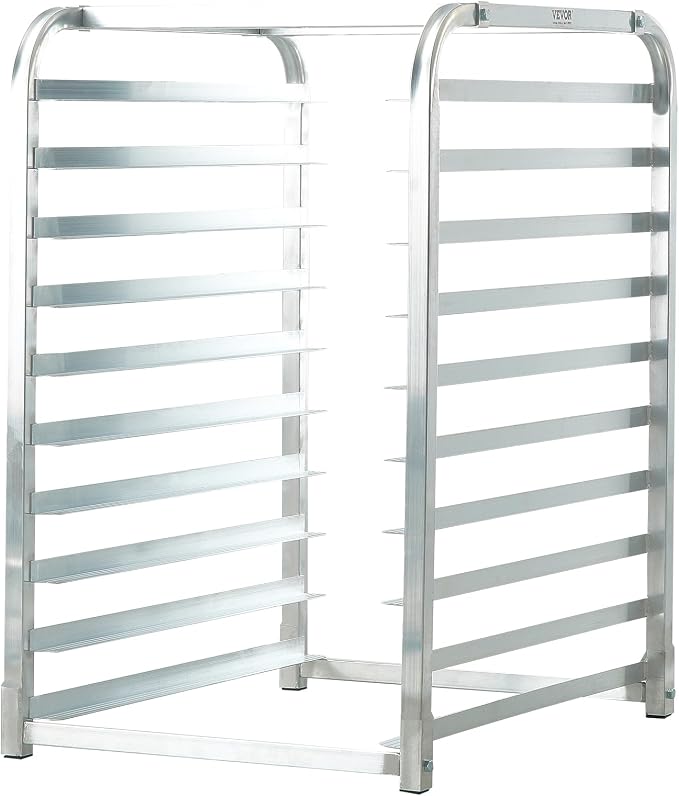 VEVOR 10-Tier Bun Pan Rack, Aluminum Racking Trolley Storage - Image 9