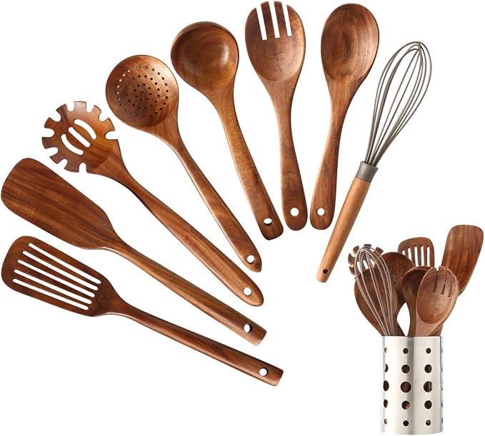 Wooden Kitchen Utensils Set by NAYAHOSE