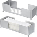 MyGift Modern Silver Tone Metal Countertop Folded Paper Towel Holders, by MyGiftHome